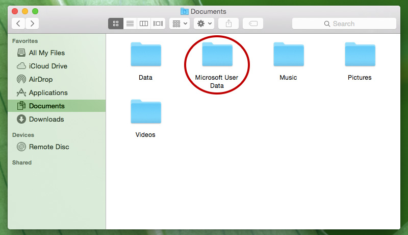 where are excel for mac preferrences stored