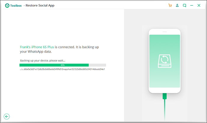iSkysoft Restore - Status
